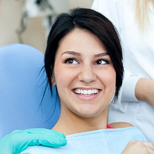 woman at a dental hygiene appointment general dentistry in Brampton